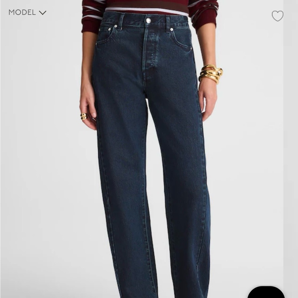 Madewell Pieced Barrel Leg Jeans Dark Wash Size 29 High Rise